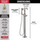 Cassidy™ Floor Mounted Clawfoot Tub Faucet Trim