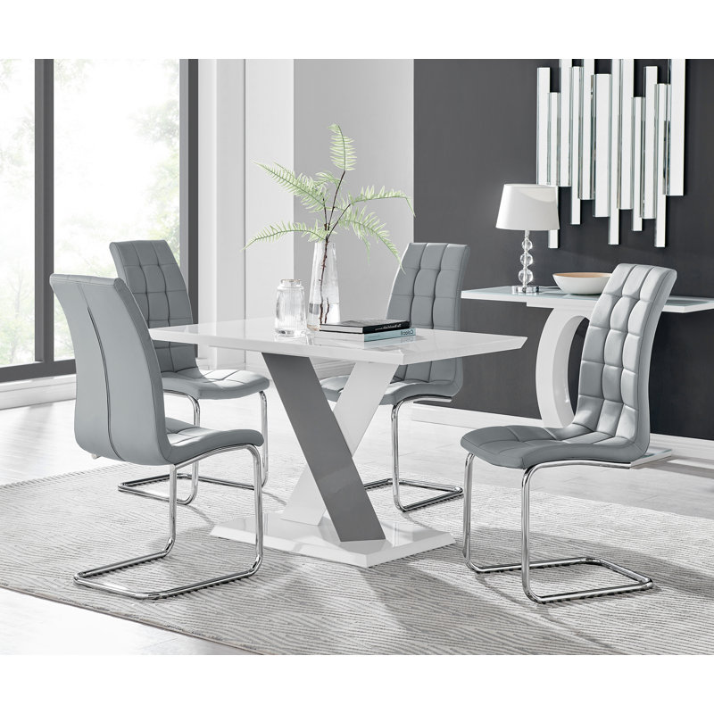 Eubanks 5 - Piece Dining Set, Grey