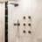 Thermostatic Wall Mounted Complete Shower System With Digital Display And Body Jets