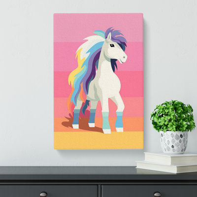 Pony Minimalism No.2 - Wrapped Canvas