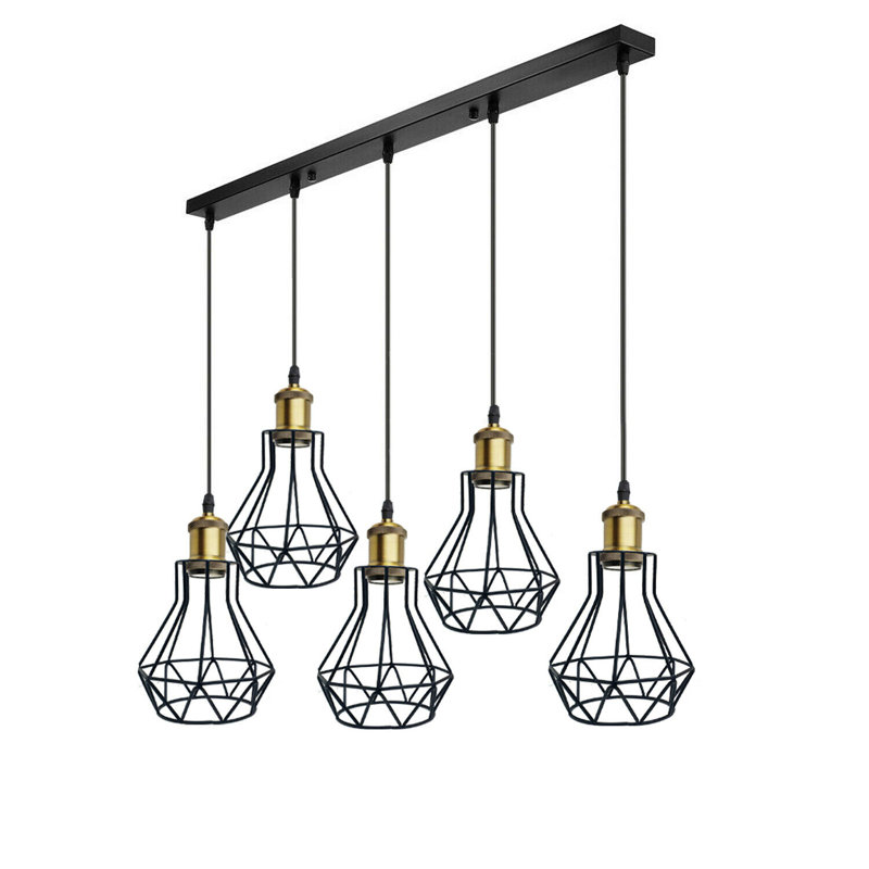 Auerbach 5 - Light Black Cluster Pendant