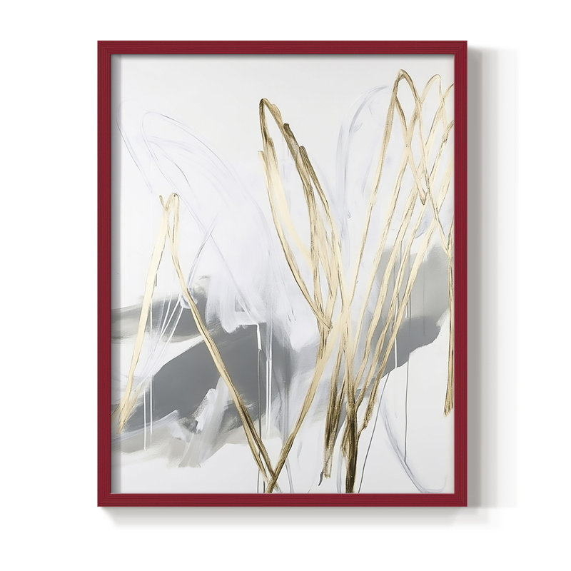 "ABSTRACT Series DCC XXIV" par J Paul, H 11 po x l 9 po, Rouge