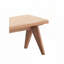 Banc en rotin et finition naturelle