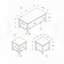 Ensemble de 3 tables basses et tables de bout avec tablettes-255041382
