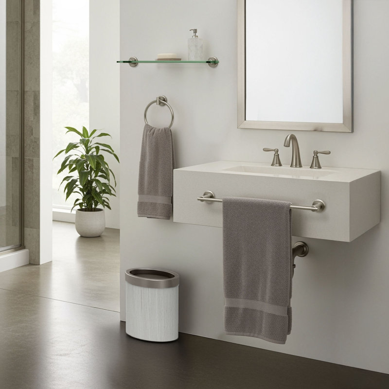 Porte-papier hygiénique Locke Euro, Nickel satiné
