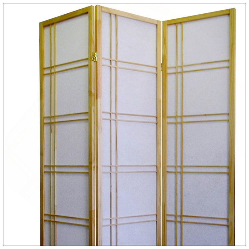 Paravent contemporain à 3 panneaux avec finition, parfait pour l'intimité et un décor moderne, Multi-couleur