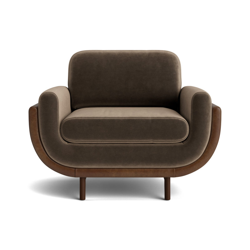 Regatta Chair, Performance Velvet - Otter/Bedford - Tobacco, Sienna