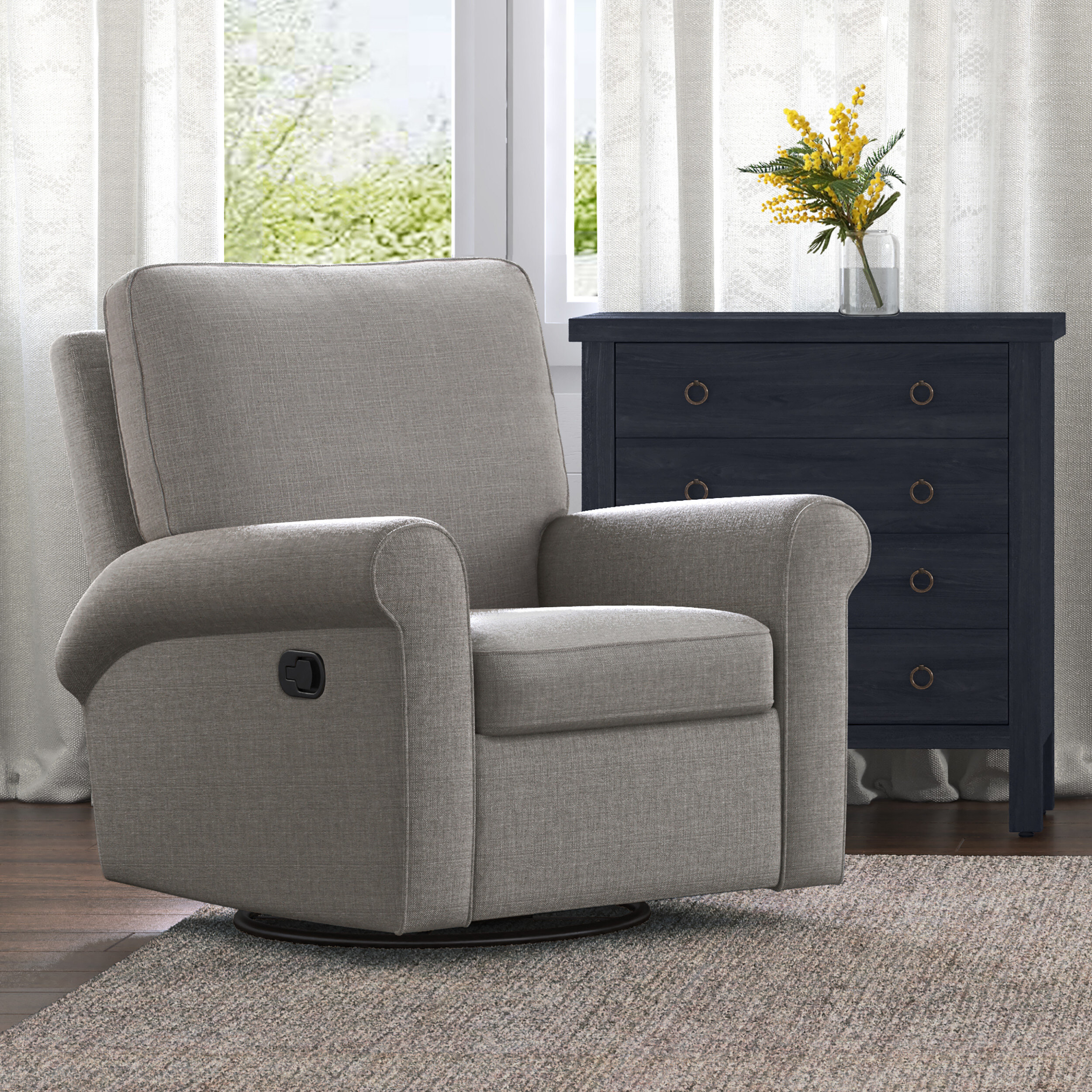 Click Decor ClickDecor Hughes Swivel Recliner Chair & Reviews | Wayfair