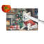 Grande planche à découper en verre American Eskimo Cozy Christmas