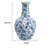 Macy Accent Flower Vase, Traditional Floral Blue White Porcelain 24 Inch