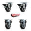 Ensemble de 4 roulettes en caoutchouc thermo