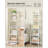 Ladder Shelf, Bookshelf Bookcase, Freestanding Corner Storage Shelve with 2 Hooks for Home Office, Living Room, Kitchen, Bedroom, Industrial-396517948-383066378