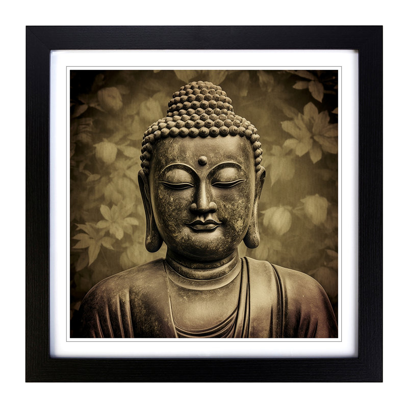 Single Picture Frame Print on Wood, Black