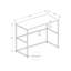 Bureau d'ordinateur de 40 po avec stratifié blanc et rangement pour meubles de bureau à domicile en stratifié, espace