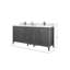 Meuble-lavabo double 72 po avec plateau en quartz Atlanta-101607899