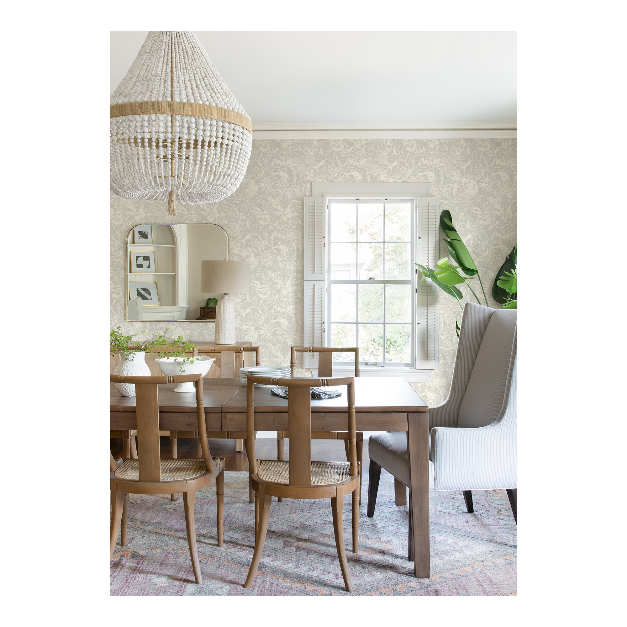 Cheri Floral Wallpaper, Gray