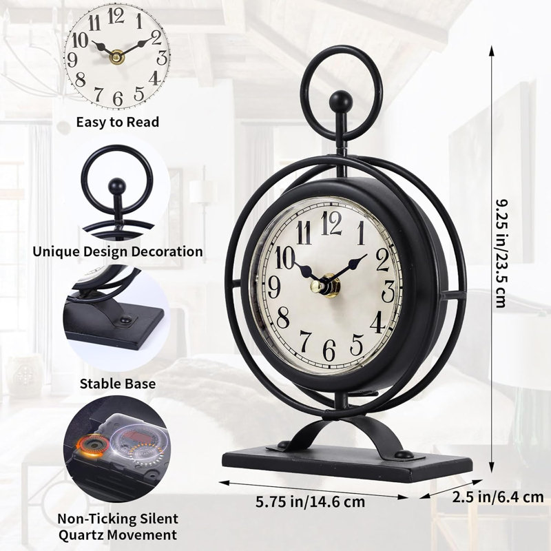 Petite horloge rétro en métal