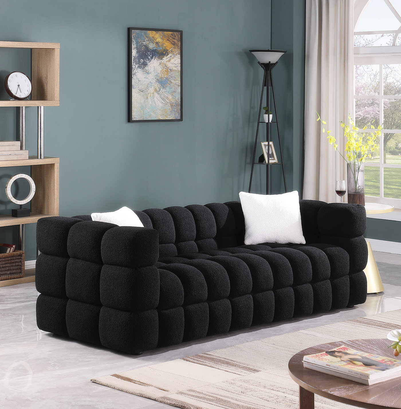 GZMWON Boucle Sofa Modern Sofa Living Room Couch Comfy Couch Cloud