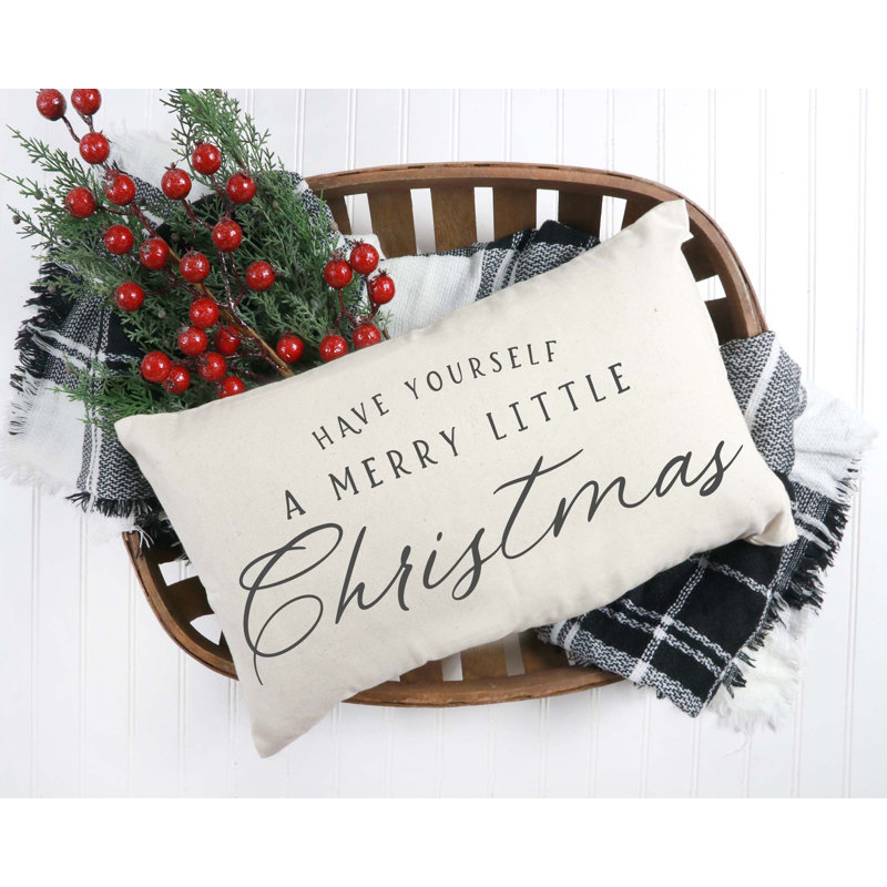  Merry Little Christmas Cotton Pillow Cover