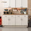 Armoire de base à porte simple en bois massif blanc Shaker, pour tablette de rangement de cuisine, de buanderie et de salle de bain, tiroir à fermeture en douceur. Prêt à assembler-120317700