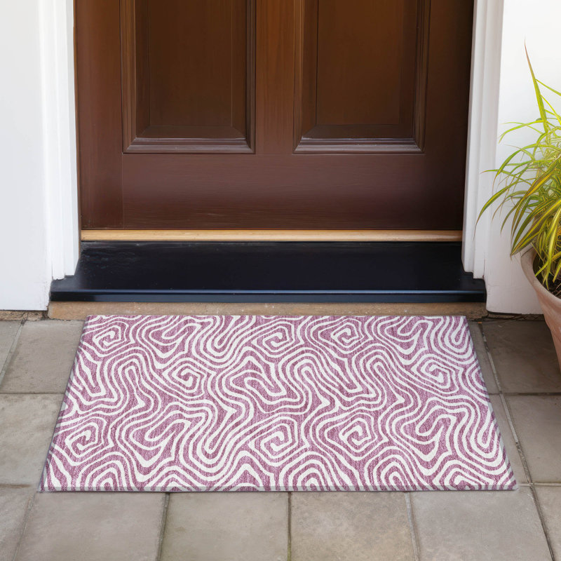  Machine Washable Indoor/Outdoor Chayden ACN1020 Gold Rug, Rectangle 1'8" x 2'6"