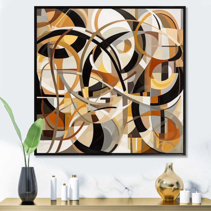 «Mid Century Artistic Transformations I - Modern Midcentury», art mural sur toile, H 16 po x l 16 po x P 1 po
