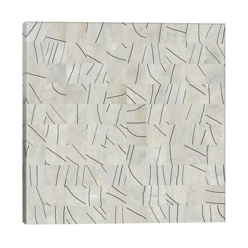 Modern Art - Brushstrokes Cut Into 49 Squares - Wrapped Canvas Print, 45.72 cm H x 45.72 cm W x 3.175 cm D