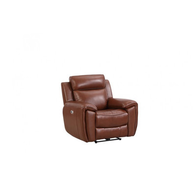 Anncey Genuine Leather Electric Power Recliner Armchair