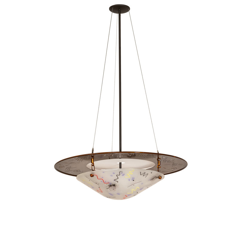 Metro Fusion Super Nova 3 - Light Oil Rubbed Bronze/Transparent Copper Single Pendant