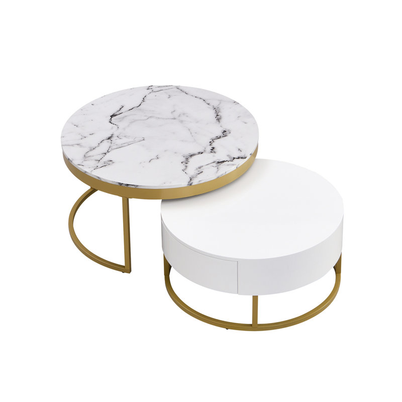 Table basse gigogne moderne avec tiroirs Modern