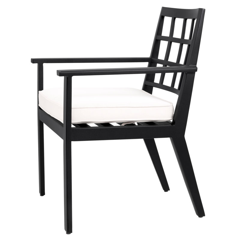 Cap-Ferrat Outdoor Dining Armchair, Black