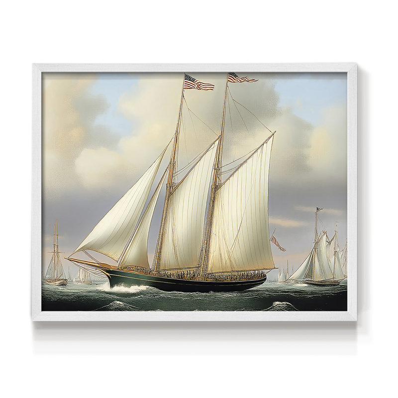 Nautical Series-CXV III - Reproduction encadrée - Restickable, H 11 po x l 14 po, Blanc