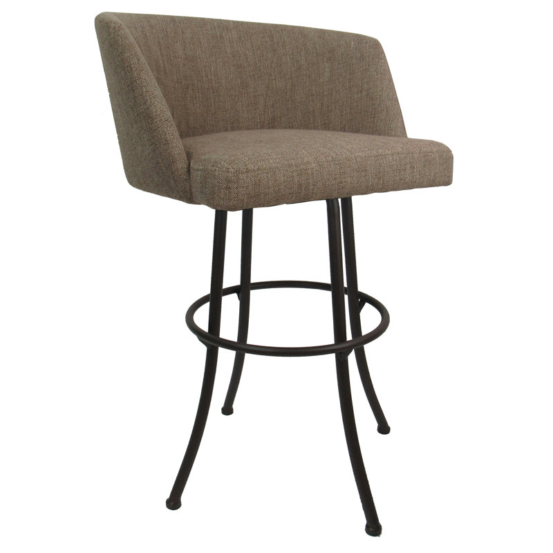 Tabouret pivotant, Brun, Beige, Tabouret de bar (siège d’une hauteur de 30 po)