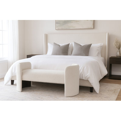 Peyton Boucle Fabric Bench