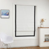 Cordless100% Blackout Roman Shades with Ribbon Border