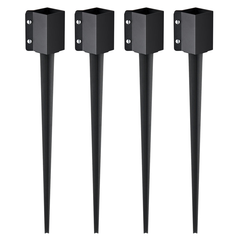 Piquet d'ancrage pour poteau de clôture, paquet de 4, diamètre extérieur de 36 x 4 x 4 po, H 36 po x l 4,5 po x P 4,5 po