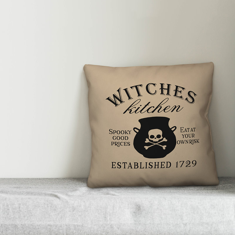  Coussin Witches Kitchen, 16 po x 1 po, Utilisation intérieure/extérieure