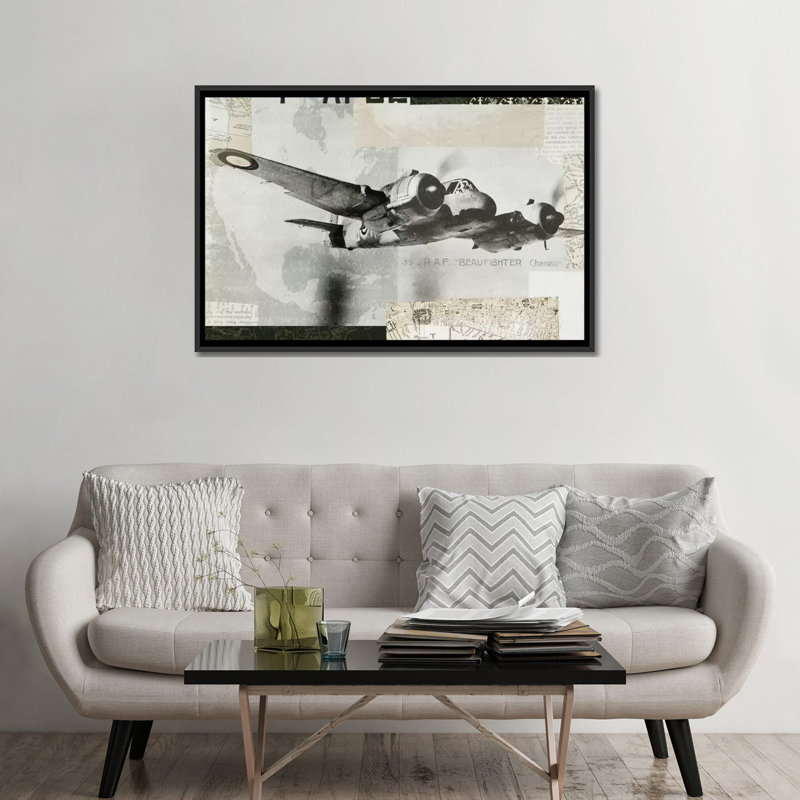 « ailes collage iii », impression sur toile tendue, H 18 po x l 26 po x P 1,5 po, Toile avec cadre noir, Pas de tapis