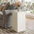 Claverton Modern 23.6" Tiled Cream White End Table, Mosaic Pedestal Block Side Table for Living Room-1381761708