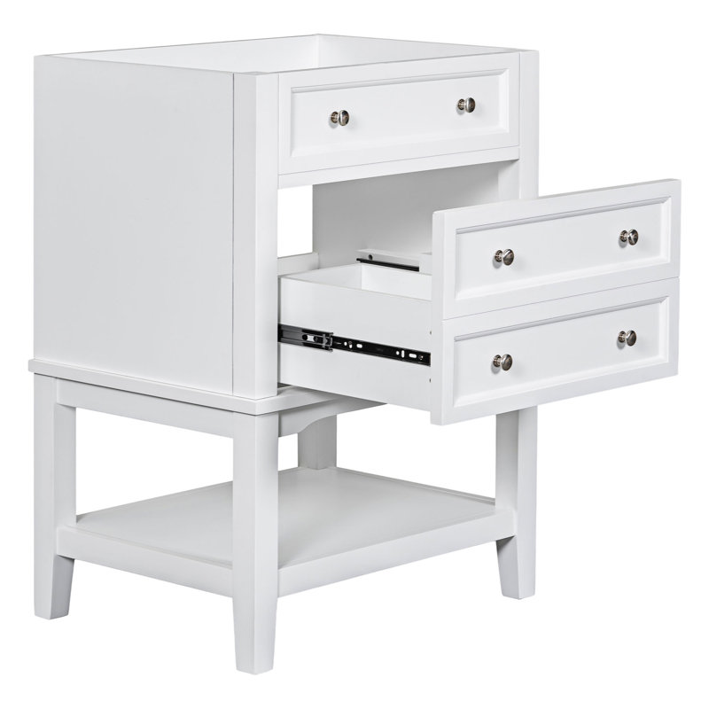 Base de meuble-lavabo simple en blanc seulement