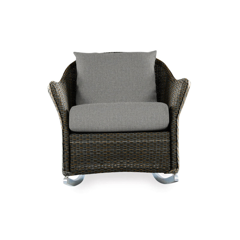 Weekend Retreat Outdoor Rocker Chair, Mink, Bamboo Bay Sky