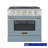 KUCHT Professional 30 in. 4.2 cu. ft. Propane Gas Range with Sealed Burners and Convection Oven in Stainless Steel with Light Blue Oven Door-94094663-50147959
