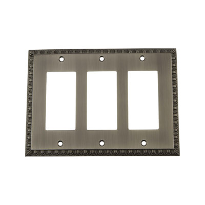 Egg and Dart 3-Gang Rocker Wall Plate