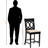 Wren Gray/Espresso Finish Wood Counter Stool Set, 42.2'' H X 17.74'' W X 21.1'' D