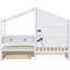 Lit simple avec rembourrage, capacité de charge, charge sans fil, tablettes, 2 tiroirs, blanc pour la capacité d’intégrer l’espace, stabilité de deux tiroirs-1791344248