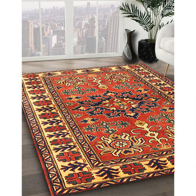 Tapis oriental multicolore tissé à la machine Oriental