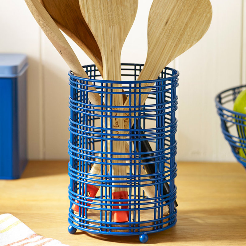 Bamboo Round Utensil Storage Set