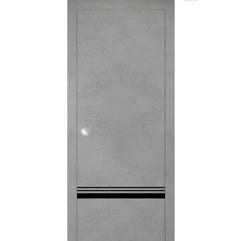 Portes françaises en bois massif massif, 30 po x 80 po, Béton