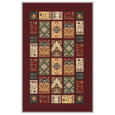 Luxurious Woven Area Rug, 100% Polyester, 23.6 x 39.4 inches | 650 g/m², 0.3 in Pile Height | Antibacterial, Non-Slip PVC Dot Underside, Machine Washable | 3D Digital Printing, Perfect for Living Room & Bedroom Decor
