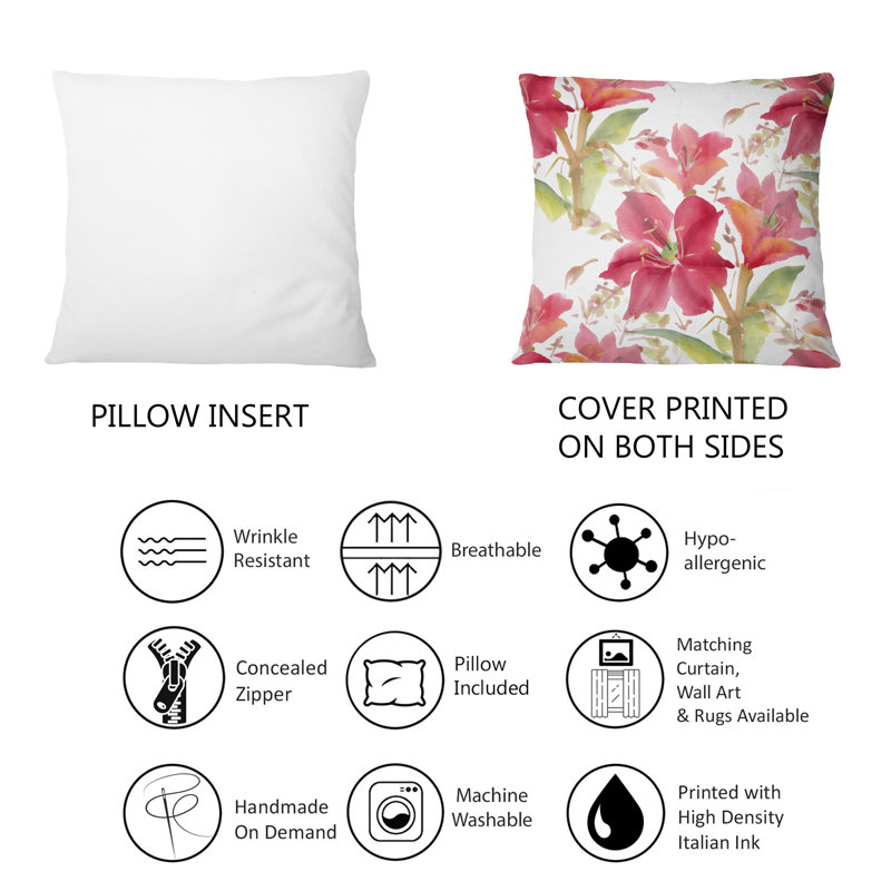 Coussin décoratif à motif sans couture avec aquarelle de fleurs